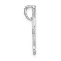 Sterling Silver Polished & Textured Letter I Initial Chain Slide