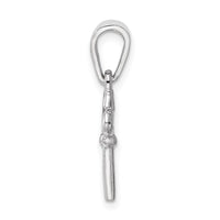 Sterling Silver Rhodium-plated Children's Key Pendant