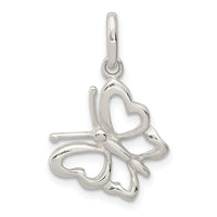 Sterling Silver Polished Butterfly Charm