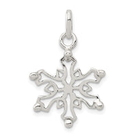 Sterling Silver Polished Snowflake Pendant