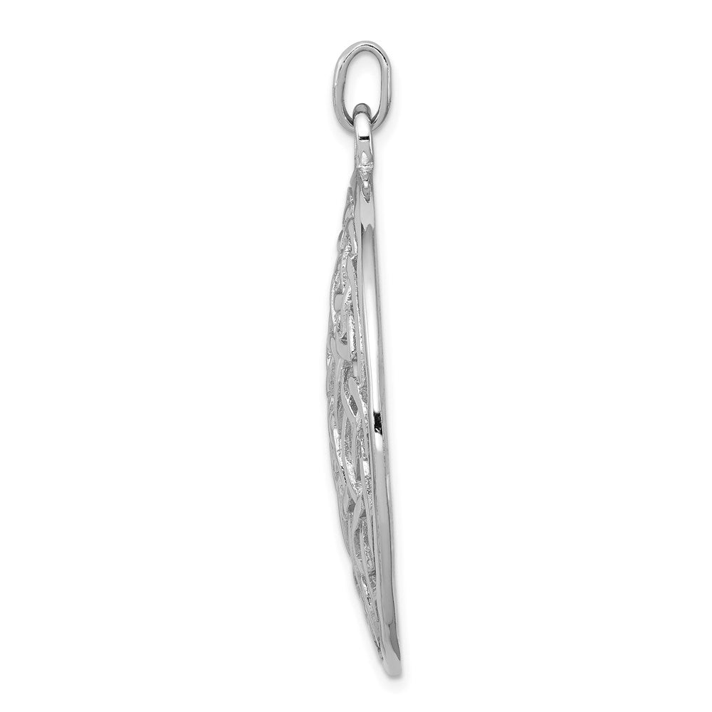 Sterling Silver Rhodium-plated Polished Celtic Pendant