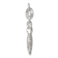 Sterling Silver Polished and Textured Seahorse Charm