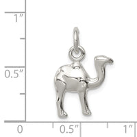 Sterling Silver Polished Mini 3-D Camel Reversible Pendant