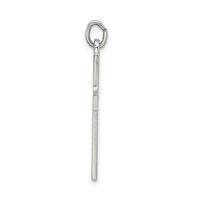 Sterling Silver Satin and D/C Cross Pendant