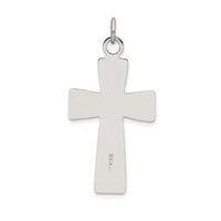 Sterling Silver Black Epoxy INRI Crucifix Pendant