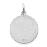 Sterling Silver Rhodium-plated Spanish Lady of Guadalupe Medal Pendant