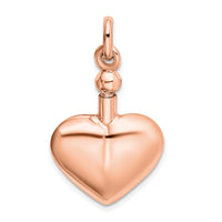 Sterling Silver Rose Gold-plated Polished Screw Top Ash Holder Pendant
