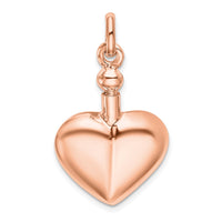 Sterling Silver Rose Gold-plated Polished Screw Top Ash Holder Pendant