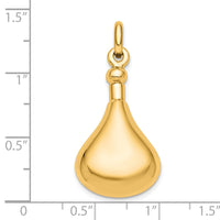 Sterling Silver Gold-plated Polished Screw Top Ash Holder Pendant