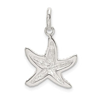 Sterling Silver Polished and Textured Starfish Charm