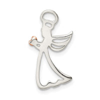Sterling Silver & Rose Enamel LOVE YOU MORE Heart Pe