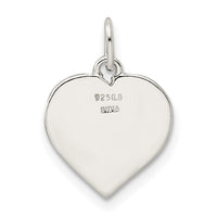 Sterling Silver Enamel MY FAMILY Heart Charm