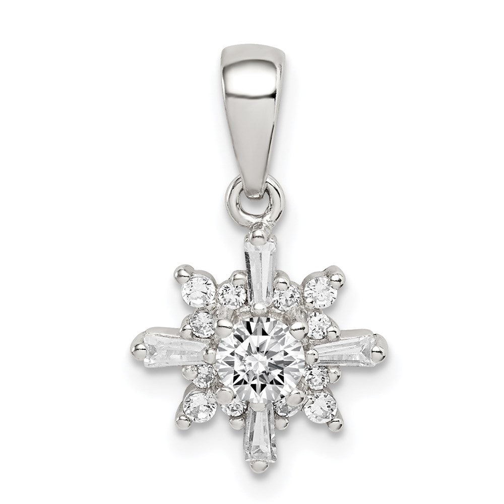 Sterling Silver Fancy CZ Pendant