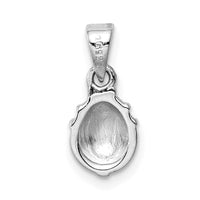 Sterling Silver RH-plated Red & Black Enamel Ladybug Petite Pendant