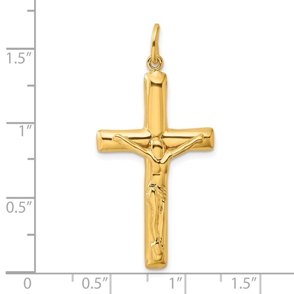 Sterling Silver Gold-tone Crucifix Cross Pendant
