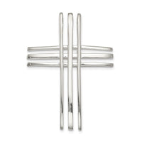 Sterling Silver Polished Cross Chain Slide