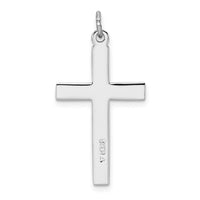 Sterling Silver Platinum-plated Cross Pendant