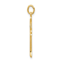 Sterling Silver Gold-tone Polished Cross Pendant