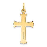 Sterling Silver Gold-tone Polished Cross Pendant