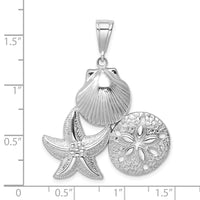 Sterling Silver Polished/Textured Sea Life Pendant