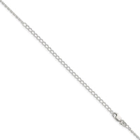 Sterling Silver 1.5mm Beveled Oval Cable Chain w/4in ext.