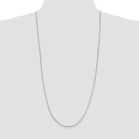 Sterling Silver 2mm Beveled Oval Cable Chain