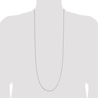 Sterling Silver 2mm Beveled Oval Cable Chain