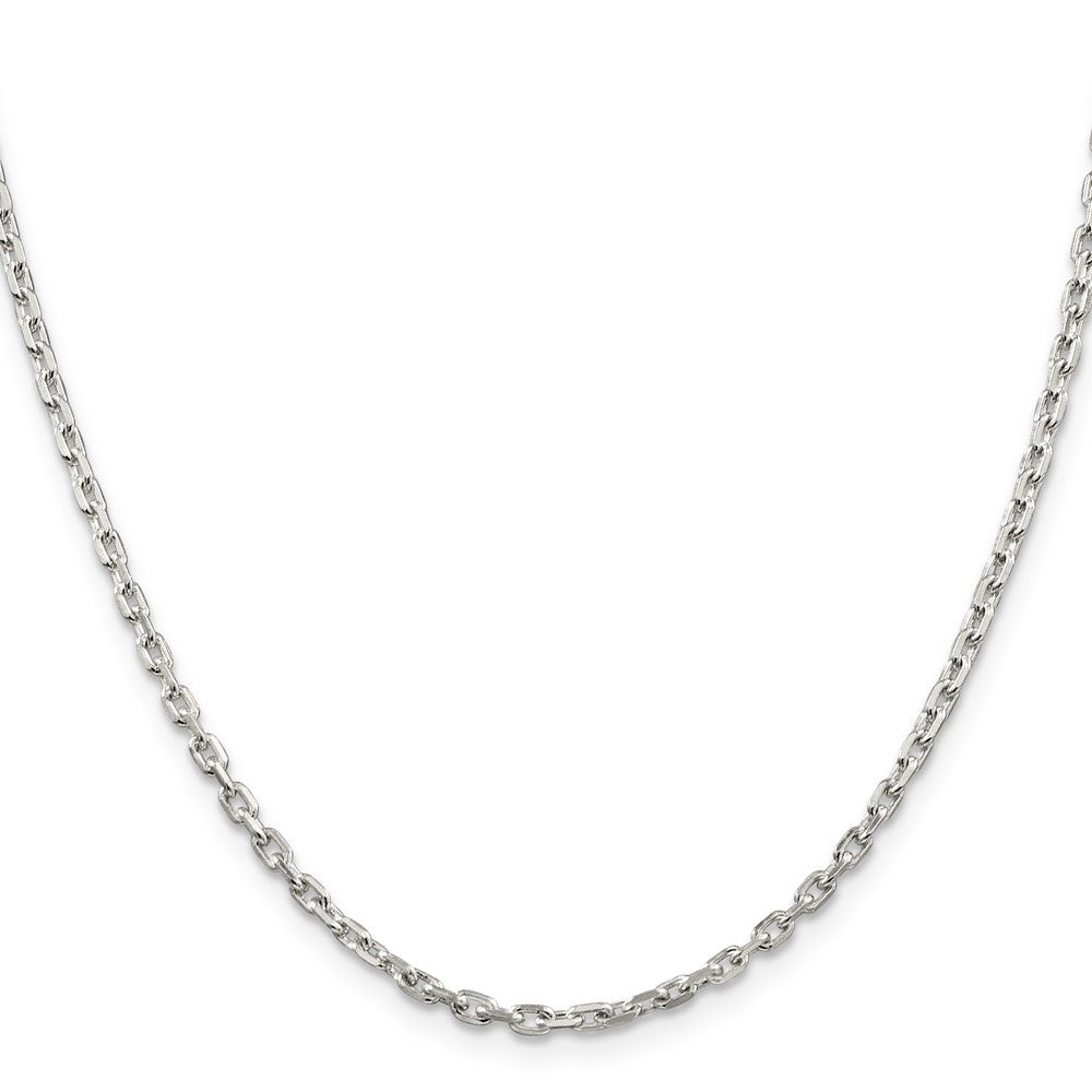 Sterling Silver 2.75mm Beveled Oval Cable Chain