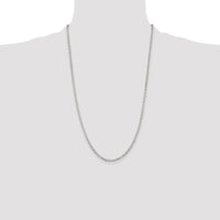 Sterling Silver 2.75mm Beveled Oval Cable Chain