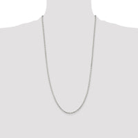 Sterling Silver 2.75mm Beveled Oval Cable Chain