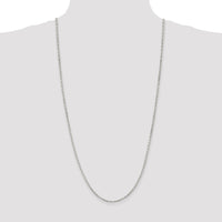 Sterling Silver 2.75mm Beveled Oval Cable Chain