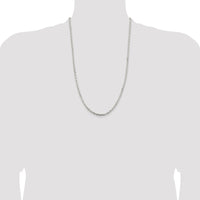 Sterling Silver 3.25mm Beveled Oval Cable Chain