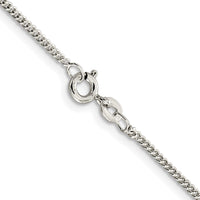 Sterling Silver Rhodium-plated 1.5mm Curb Chain