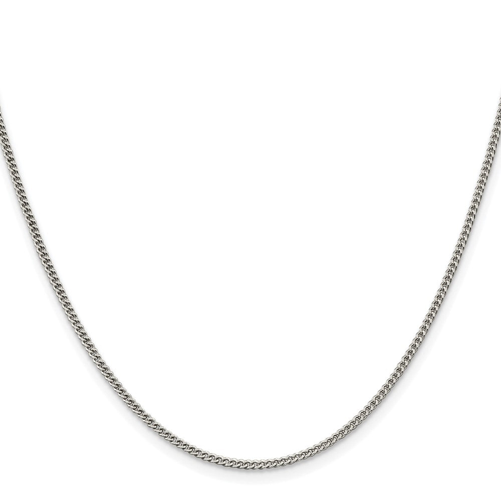 Sterling Silver Rhodium-plated 1.75mm Curb Chain