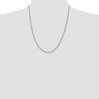 Sterling Silver Rhodium-plated 2mm Curb Chain