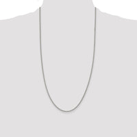Sterling Silver Rhodium-plated 2mm Curb Chain