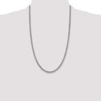 Sterling Silver Rhodium-plated 4.5mm Curb Chain