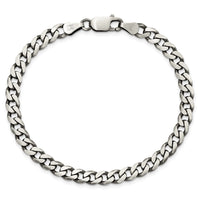 Sterling Silver Antiqued 6.0mm Curb Chain