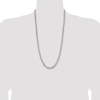 Sterling Silver Rhodium-plated 6.5mm Curb Chain
