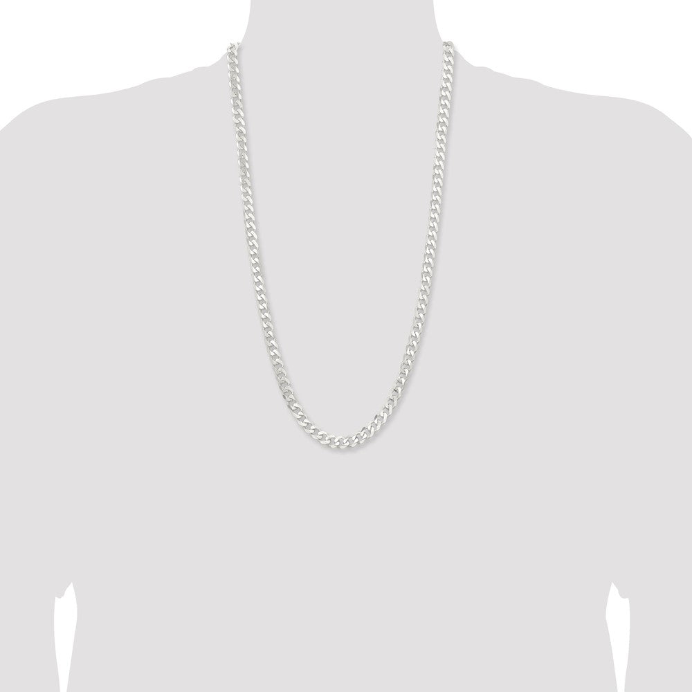 Sterling Silver 7.5mm Curb Chain