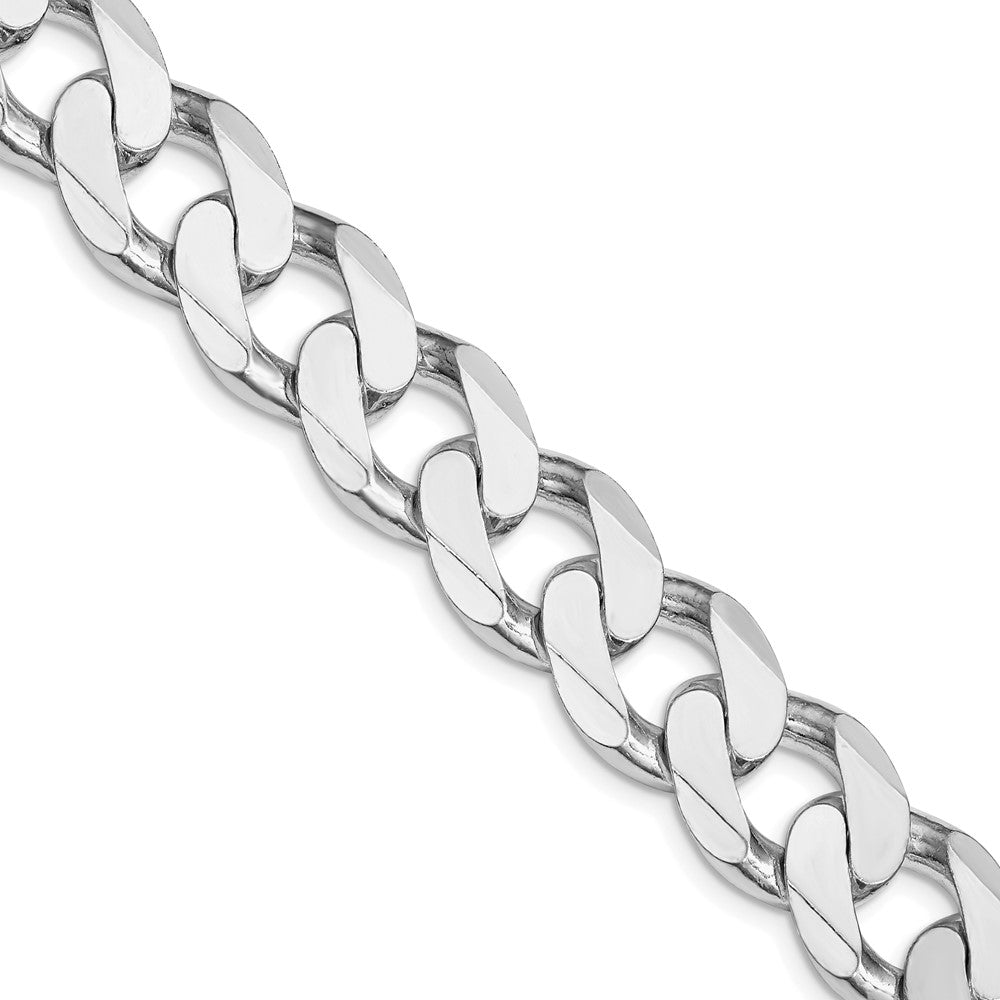 Sterling Silver Rhodium-plated 14.5mm Curb Chain