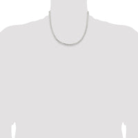Sterling Silver 4.5mm Concave Beveled Curb Chain