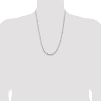 Sterling Silver 4.5mm Concave Beveled Curb Chain