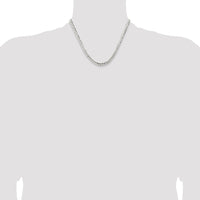 Sterling Silver 5.65mm Concave Beveled Curb Chain