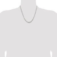 Sterling Silver 5.65mm Concave Beveled Curb Chain