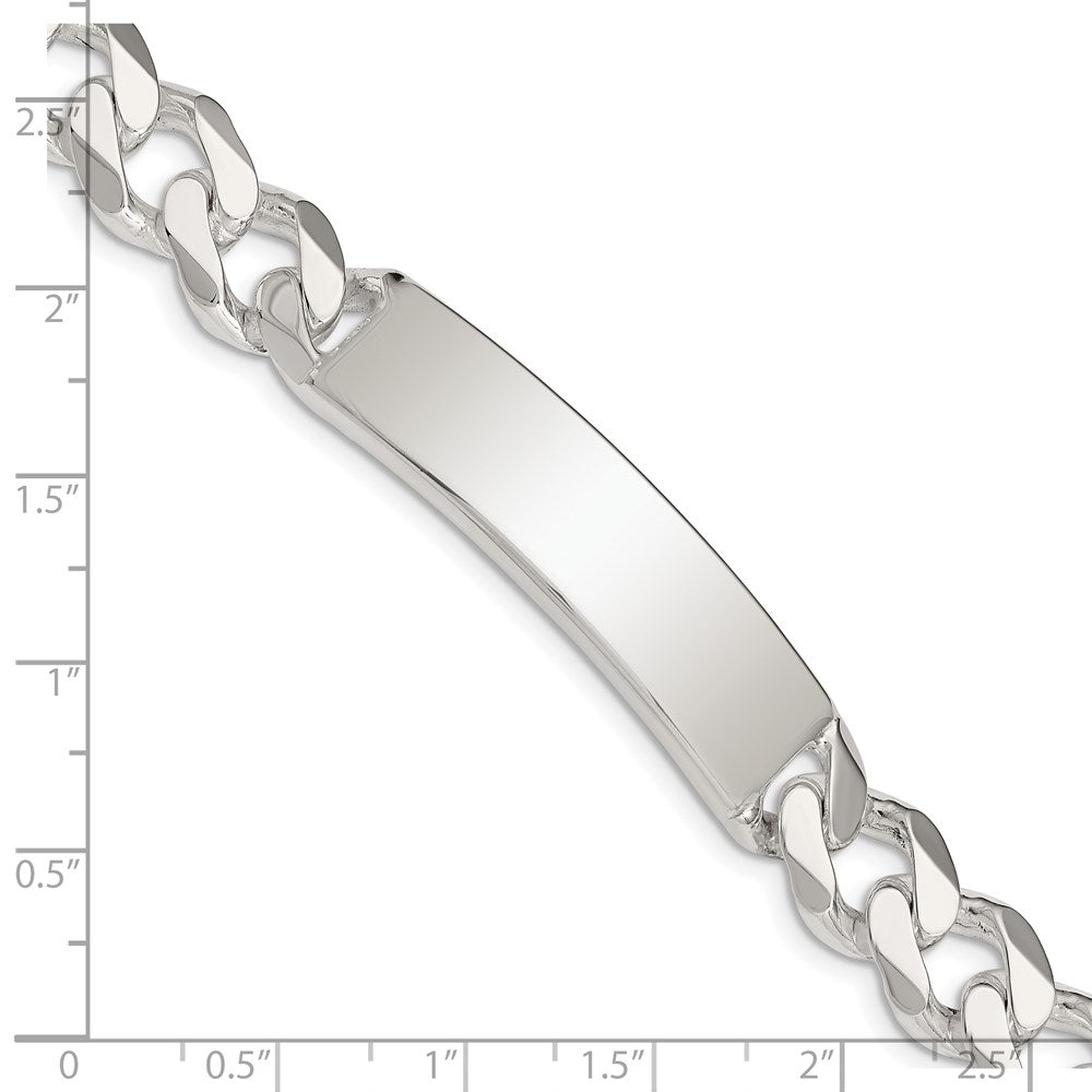Sterling Silver Curb Link ID Bracelet