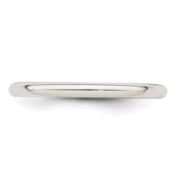 Sterling Silver 2mm Comfort Fit Size 4 Band