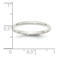 Sterling Silver 2mm Comfort Fit Size 11.5 Band