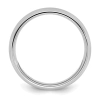 Sterling Silver Rhodium-plated 3mm Comfort Fit Size 6 Band