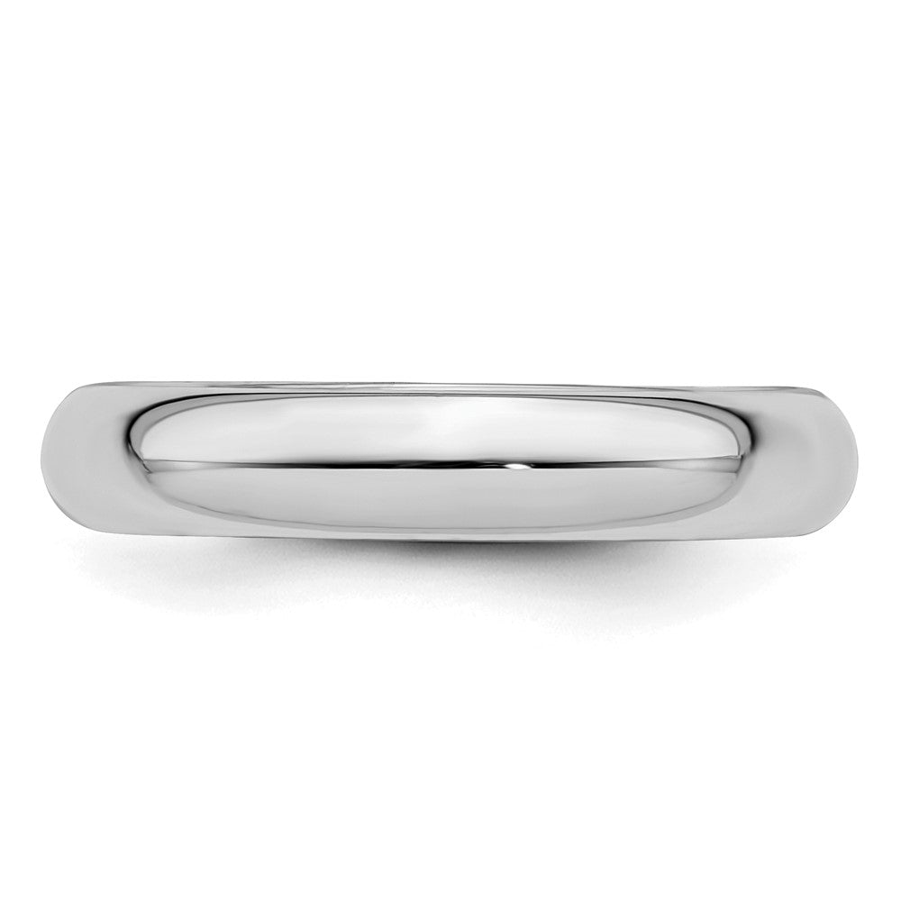 Sterling Silver Rhodium-plated 4mm Comfort Fit Size 9.5 Band